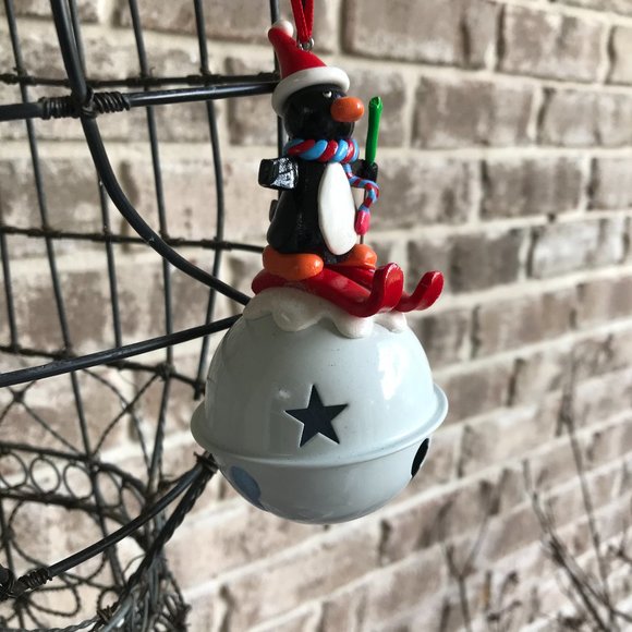 Penguin Ornament Christmas Snow Ski Santa Retro - Picture 5 of 8